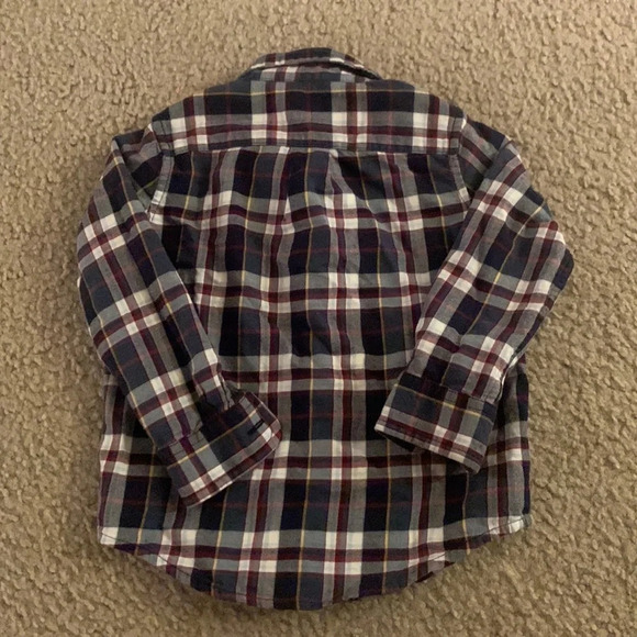 Janie & Jack Boys Plaid buttoned down 2T multicolor spring summer top - Picture 5 of 8